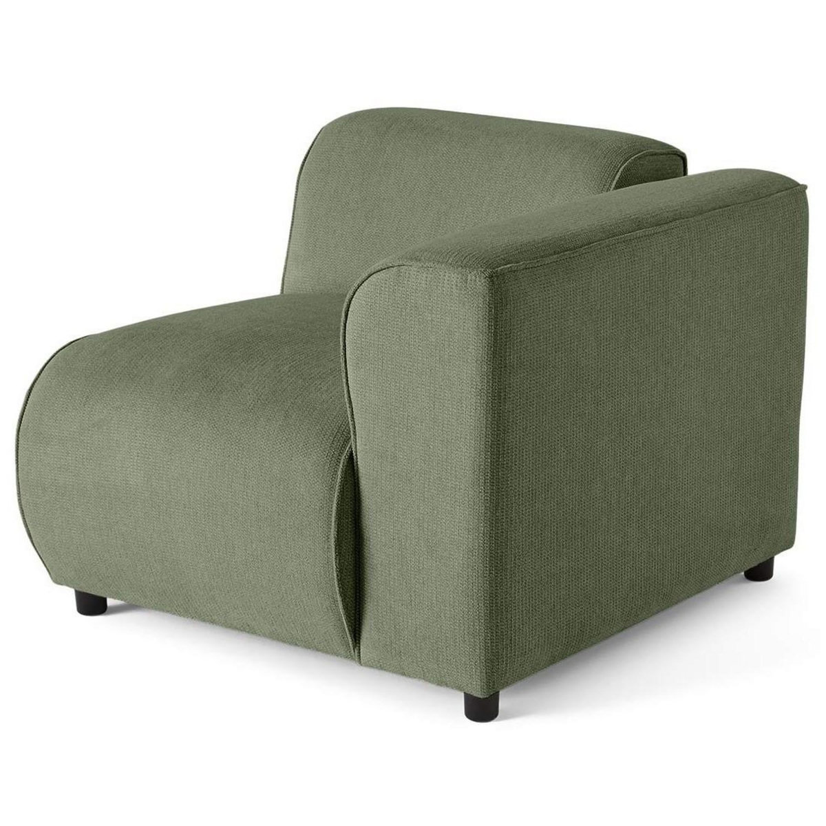 LISA DESIGN Suaro - module d'assise d'angle droit en tissu texturé