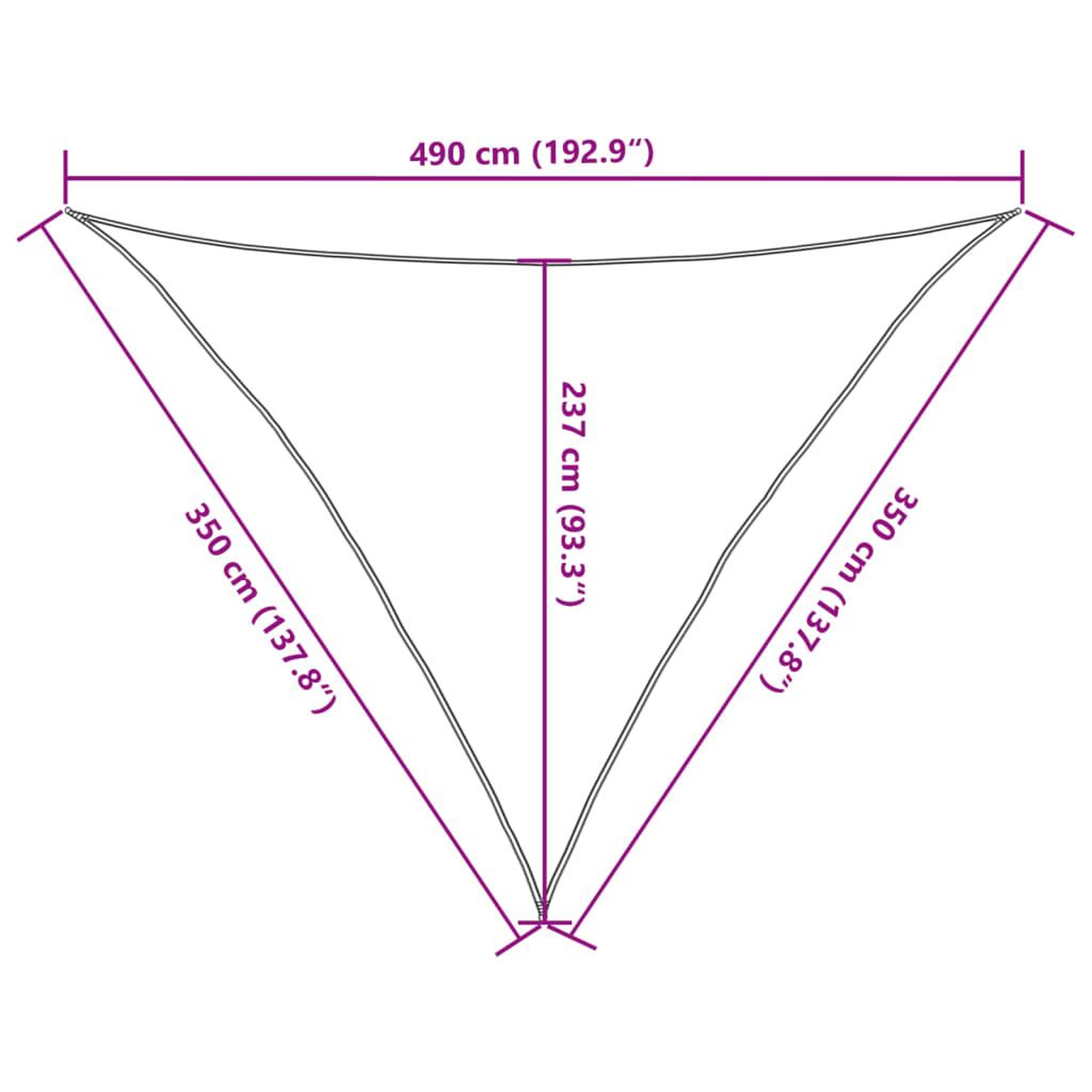 Voir la diapositive 6 : VIDAXL Voile d'ombrage 160 g/m^2 Orange 3,5x3,5x4,9 m PEHD