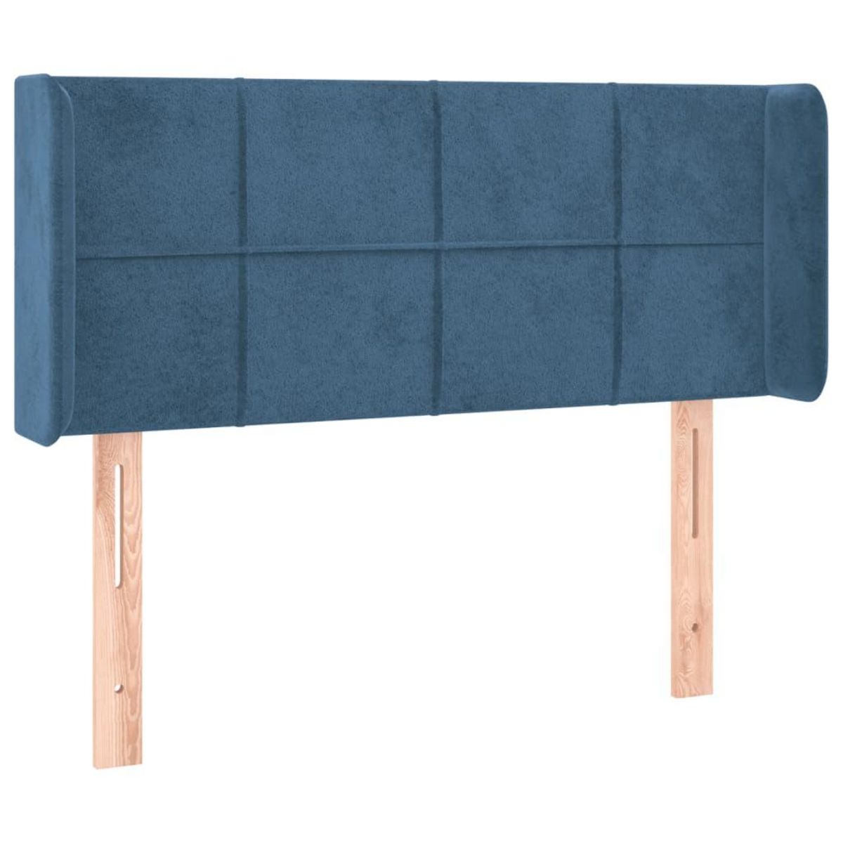 VIDAXL Tete de lit avec oreilles Bleu Fonce 83x16x78/88 cm Velours