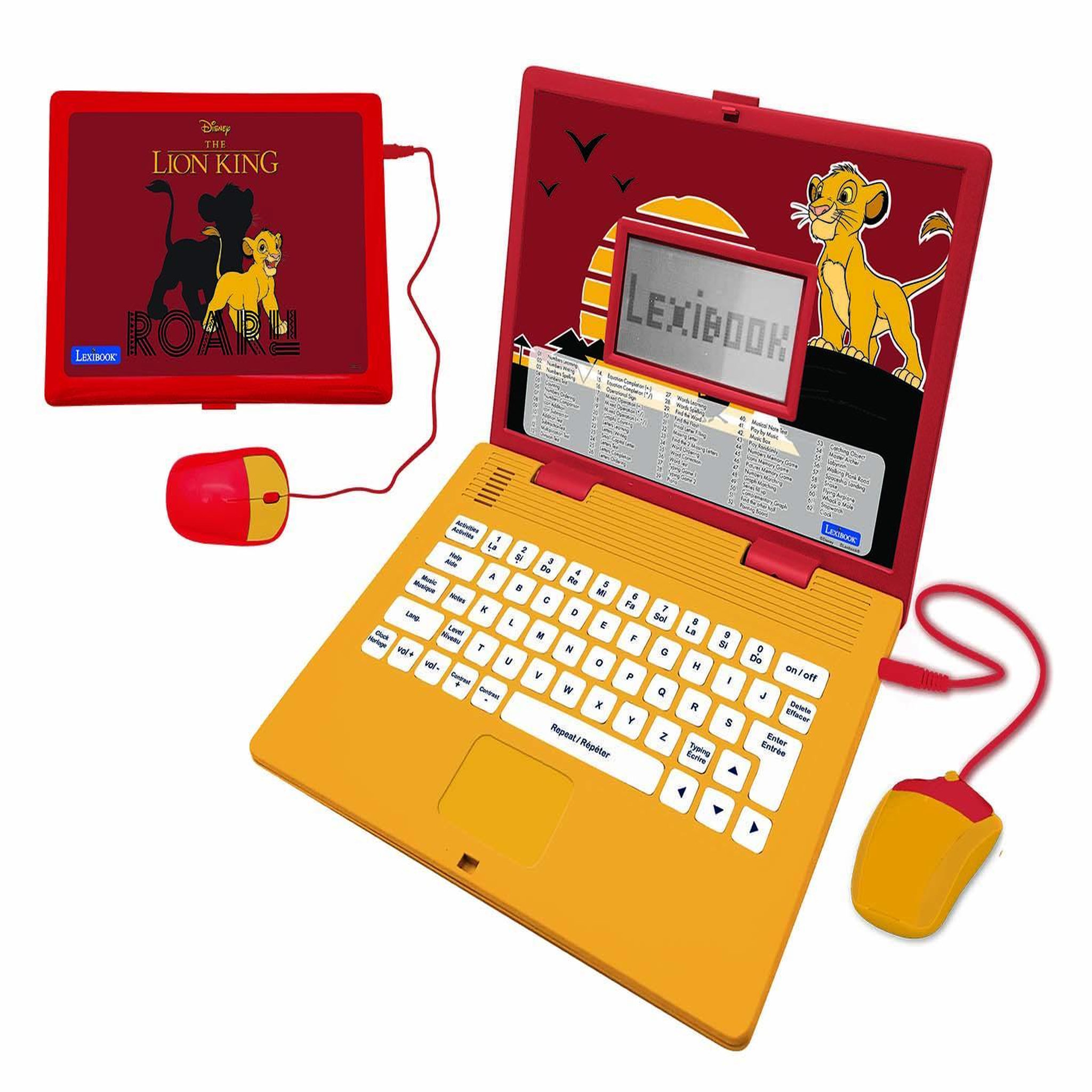 Lexibook Ordinateur portable éducatif bilingue Le Roi lion (FR/EN)
