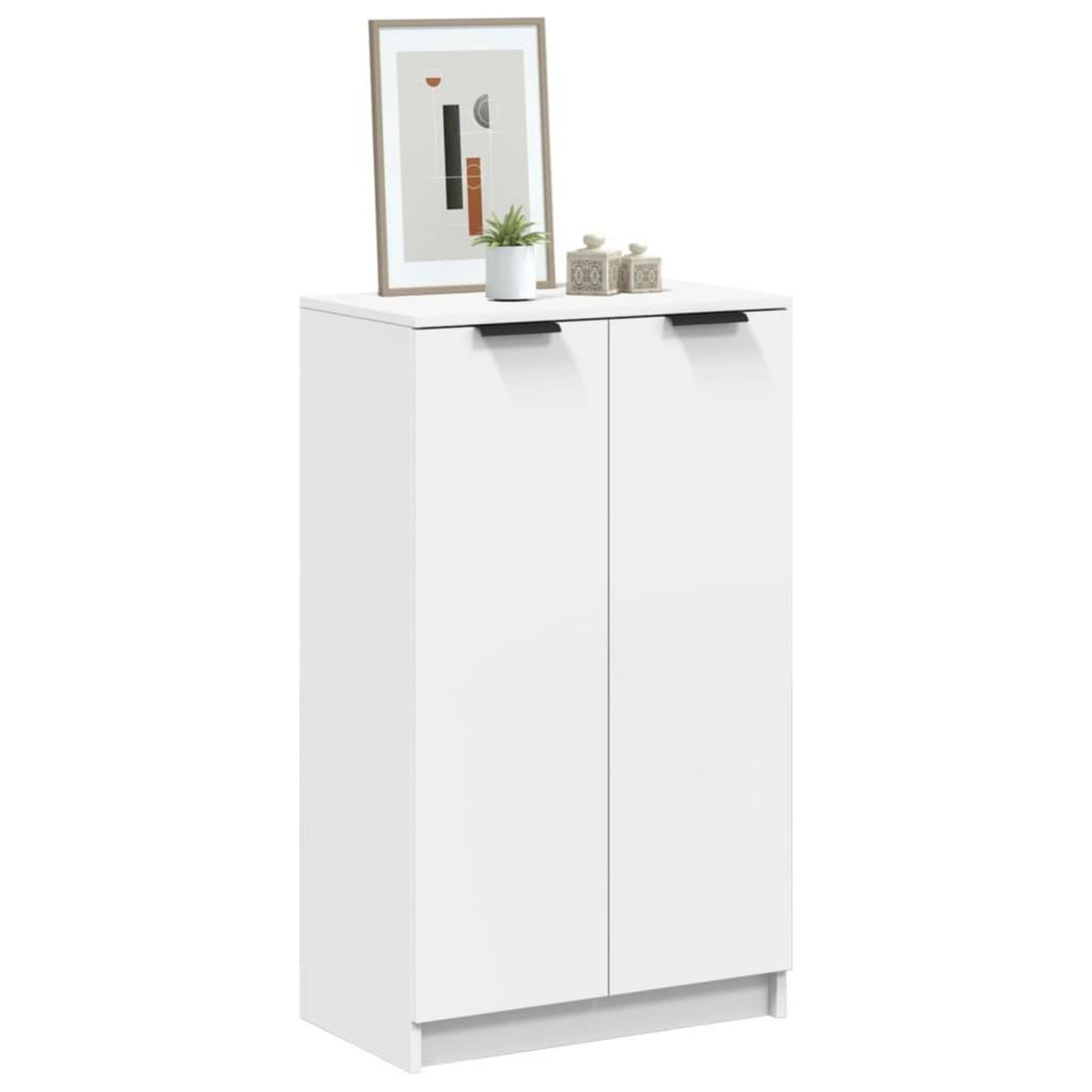 VIDAXL Armoire a chaussures Blanc 59x35x100 cm Bois d'ingenierie