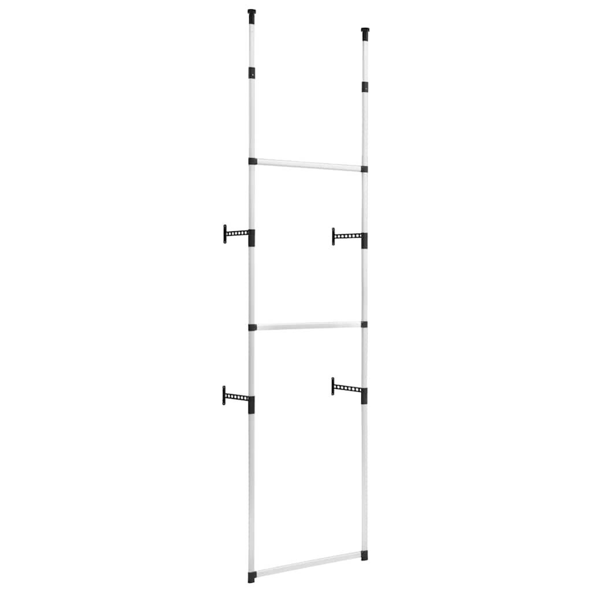 Voir la diapositive 2 : VIDAXL Systeme de garde-robe telescopique avec barres aluminium