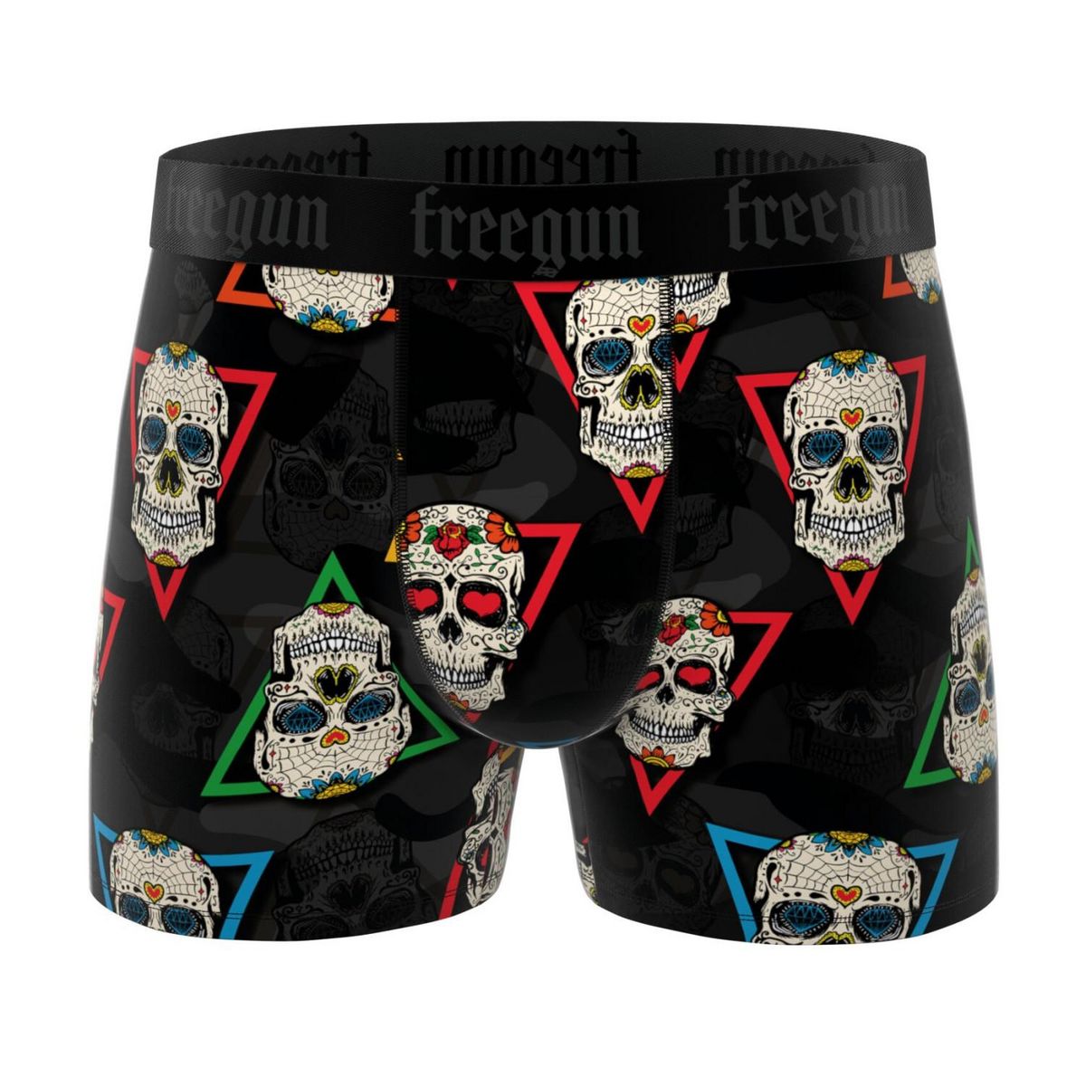 FREEGUN Lot de 4 boxers homme Rock Da Summer