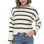 Only Pull Ecru/Noir Femme Only  ibi. Coloris disponibles : Beige