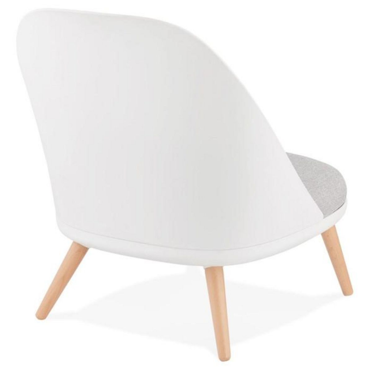 Paris Prix Fauteuil Lounge Design en Tissu  Tocia  76cm Blanc