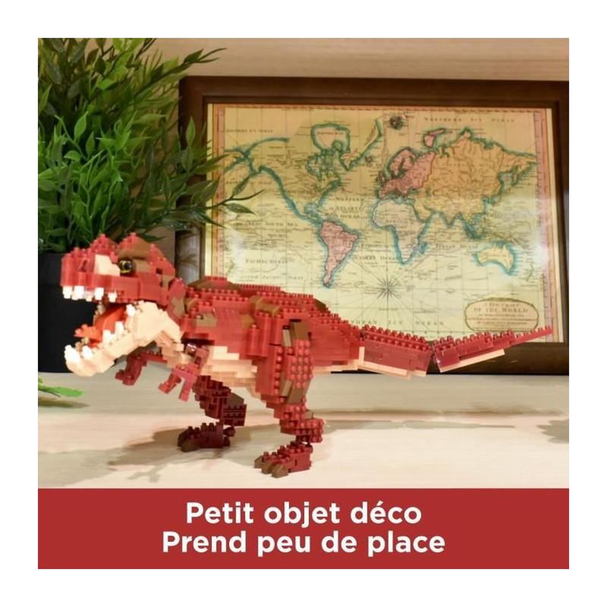 Voir la diapositive 3 : BANDAI Figurine en briques - BANDAI - NANOBLOCK - Tyrannosaurus Rex Deluxe - 850 pcs