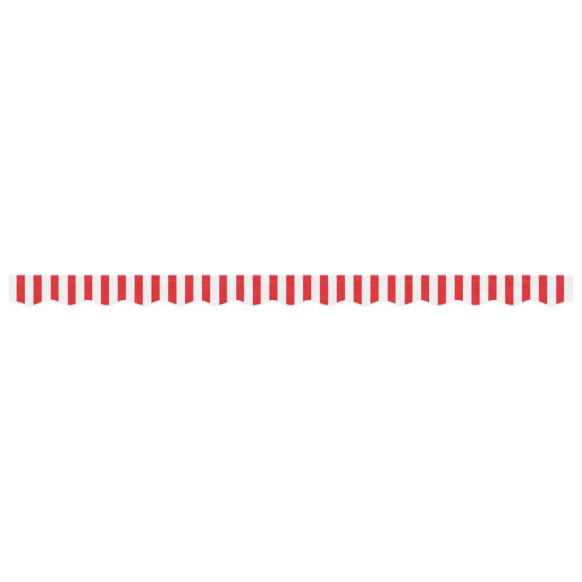 VIDAXL Tissu de remplacement de cantonniere d'auvent rouge blanc 3,5 m