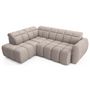 Voir la diapositive 3 : BEST MOBILIER Basile - canapé d'angle gauche 4 places assise extensible électrique avec coffre en tissu texturé