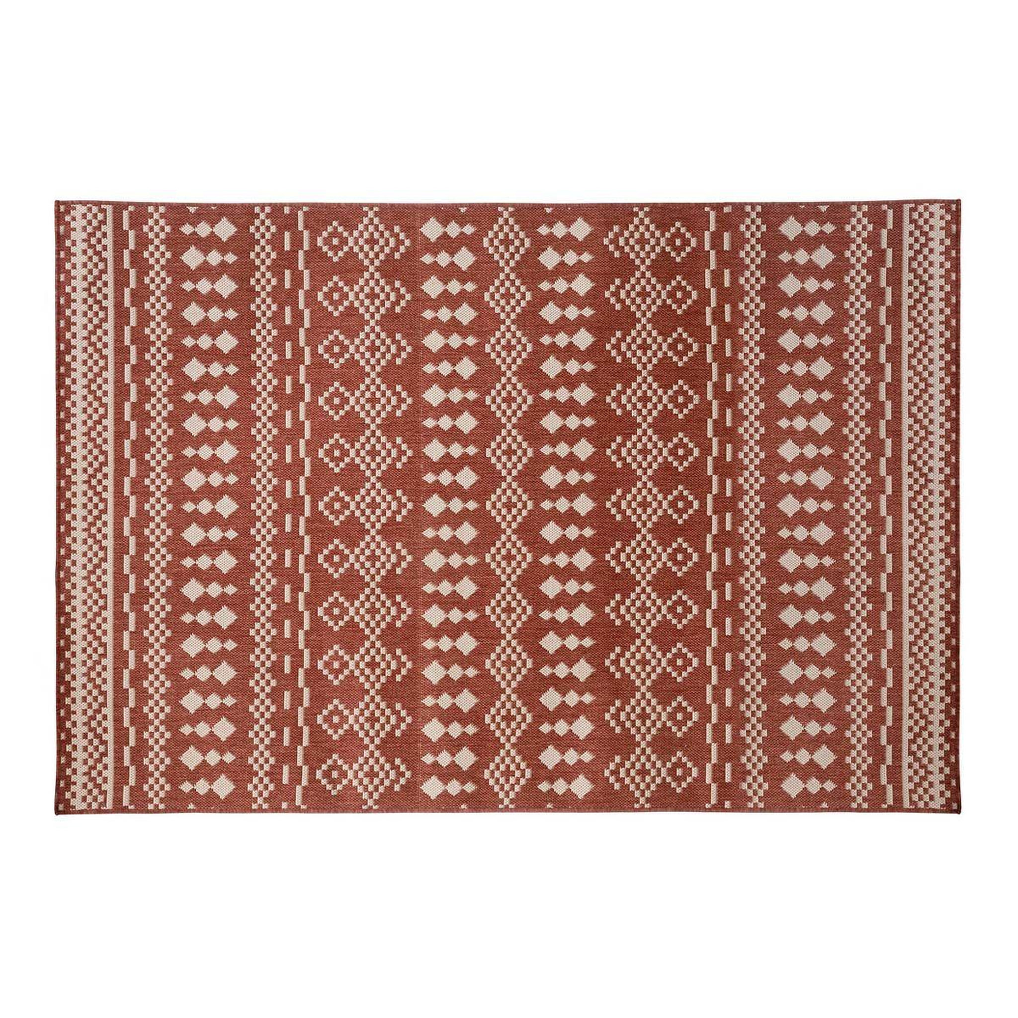 Voir la diapositive 1 : ATMOSPHERA Tapis déco imprimé  colyn  120x160cm terracotta
