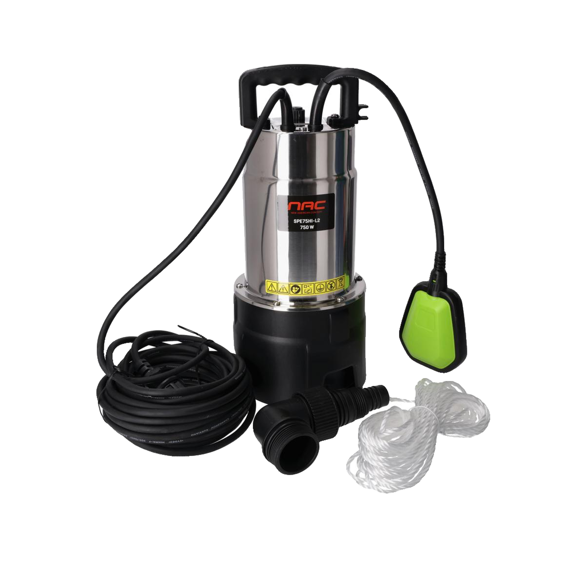 NACON Pompe à eau NAC spe75hi-l2 750 W en acier inoxydable