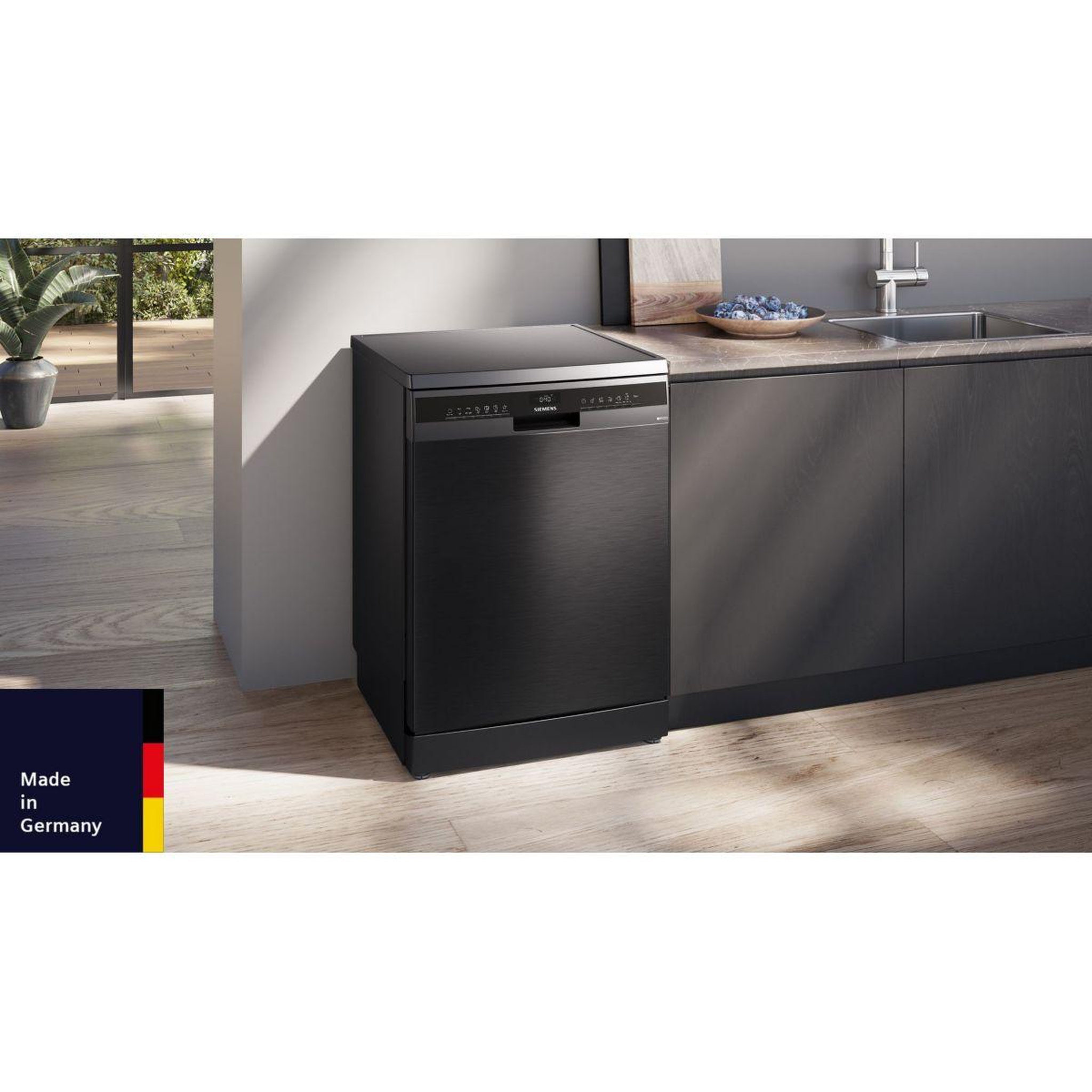 Voir la diapositive 2 : Siemens Lave vaisselle 60 cm SN23EC22AE, varioSpeed Plus, Acier brossé noir