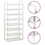 Voir la diapositive 1 : VIDAXL Etagere a chaussures 8 etageres Metal et tissu intisse Argente