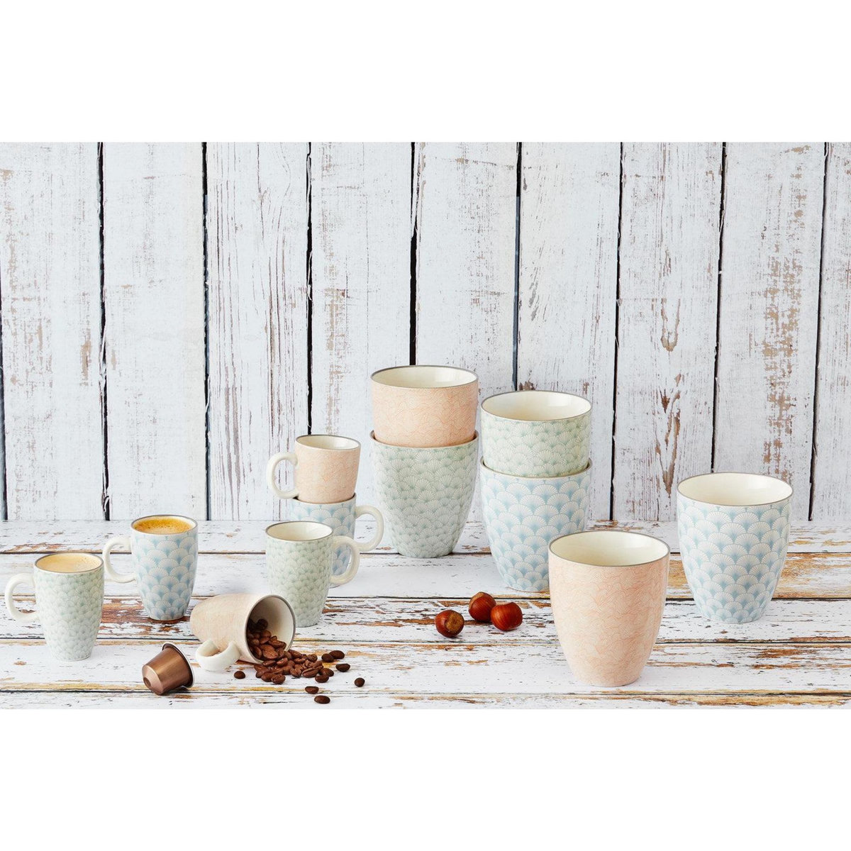 BJORN Tasse PATTERN 9cl - 6 pièces - Pastel