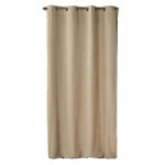 Douceur d'Intérieur Rideau à œillets BELI - Bouclette unie. Coloris disponibles : Beige, Marron, Rouge