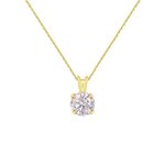 L'ATELIER D'AZUR Collier - Pendentif Or Jaune Zirconium Rond - Femme