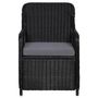 Voir la diapositive 4 : VIDAXL Ensemble a manger de jardin 5 pcs Noir