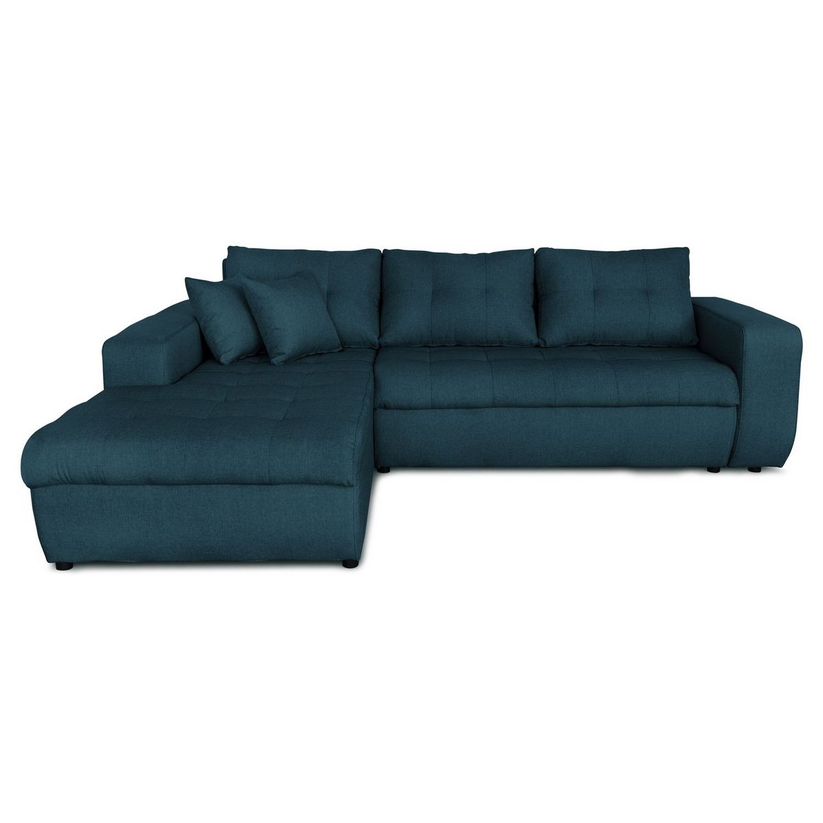 Canapé d'angle gauche convertible tissu CLELIA, 4 places