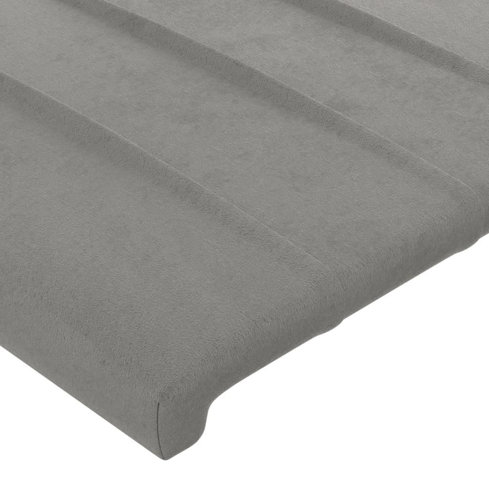 Voir la diapositive 5 : VIDAXL Tete de lit avec oreilles Gris clair 203x16x78/88 cm Velours