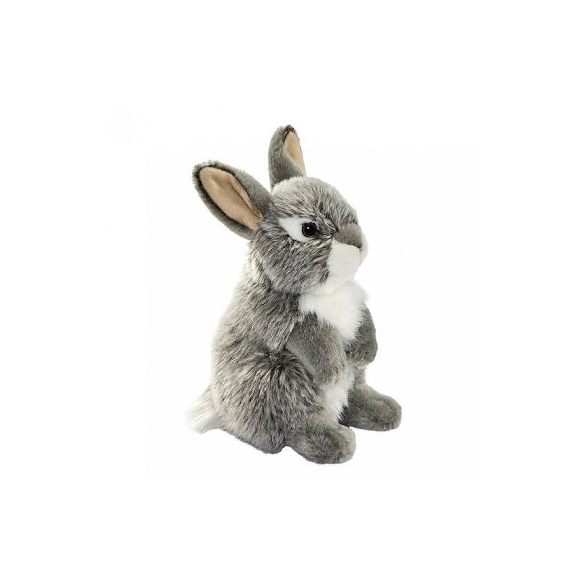 Hansa Peluche Lapin gris assis 17 cm