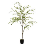 Paris Prix Plante Artificielle  Fines Feuilles  190cm Vert & Noir