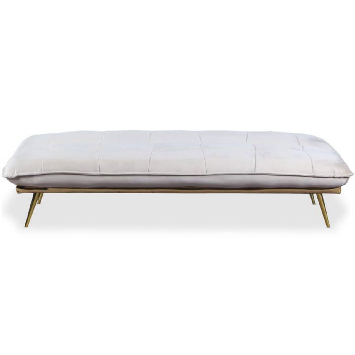 Paris Prix Canapé Convertible en Velours  Floran  182cm Beige