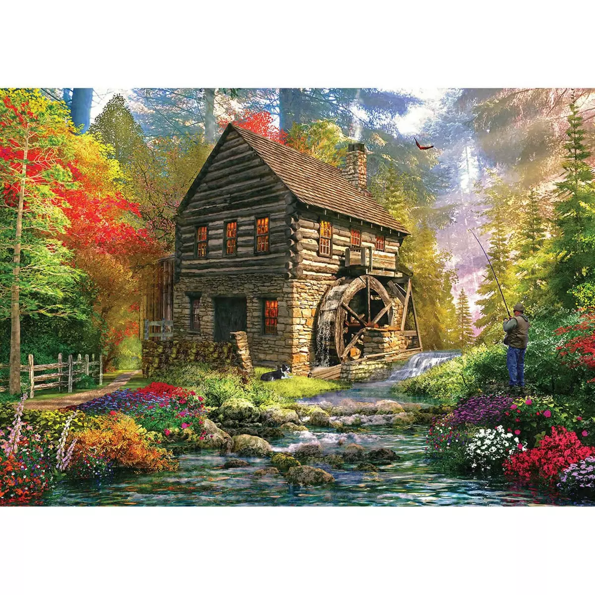 KS Games Puzzle 2000 pièces : Cottage du moulin