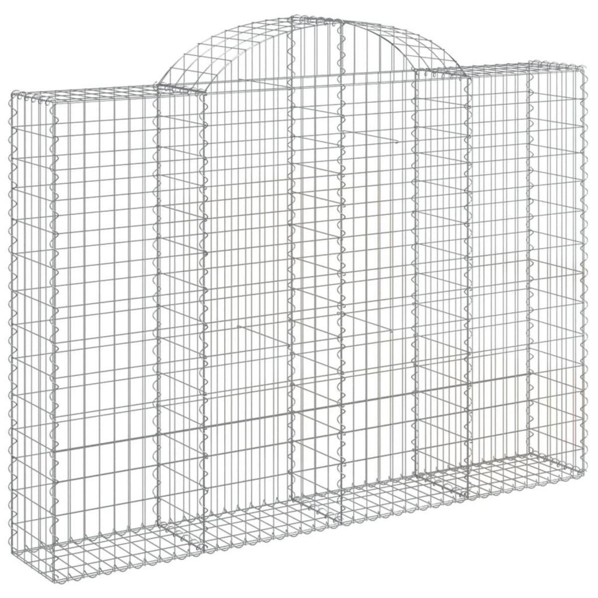 VIDAXL Paniers a gabions arques 14 pcs 200x30x140/160 cm Fer galvanise