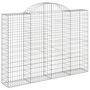 Voir la diapositive 3 : VIDAXL Paniers a gabions arques 14 pcs 200x30x140/160 cm Fer galvanise