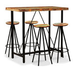 VIDAXL Ensemble de bar 5 pcs Bois de recuperation massif