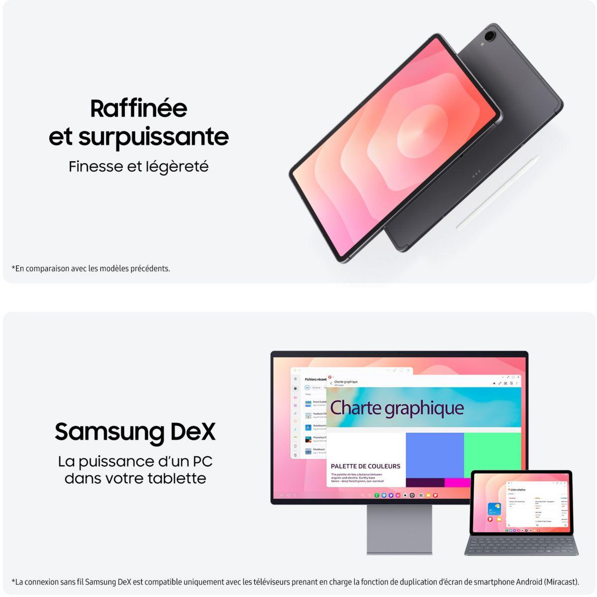 Voir la diapositive 3 : Samsung Tablette Android Galaxy Tab S11 Wifi 512Go Gris avec Galaxy IA
