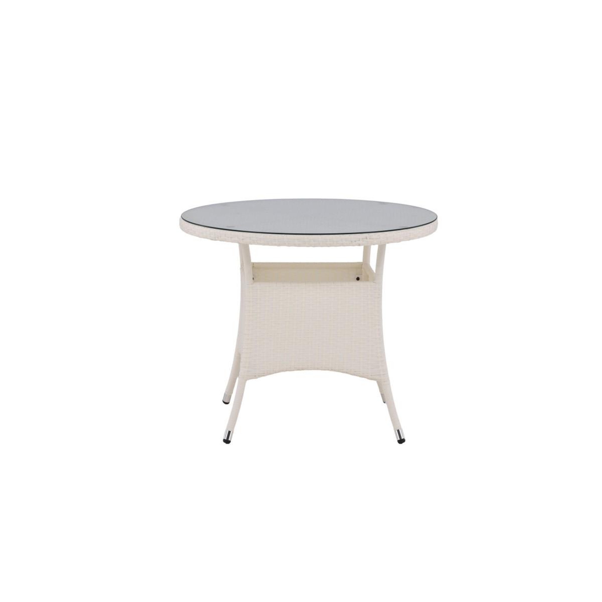 Voir la diapositive 2 : Paris Prix Table de Jardin Ronde  Volta  90cm Blanc