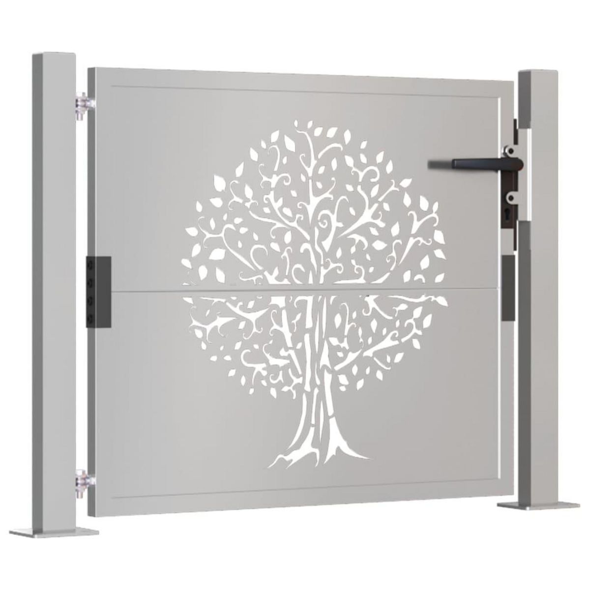 VIDAXL Portail de jardin 105x80 cm acier corten conception de l'arbre