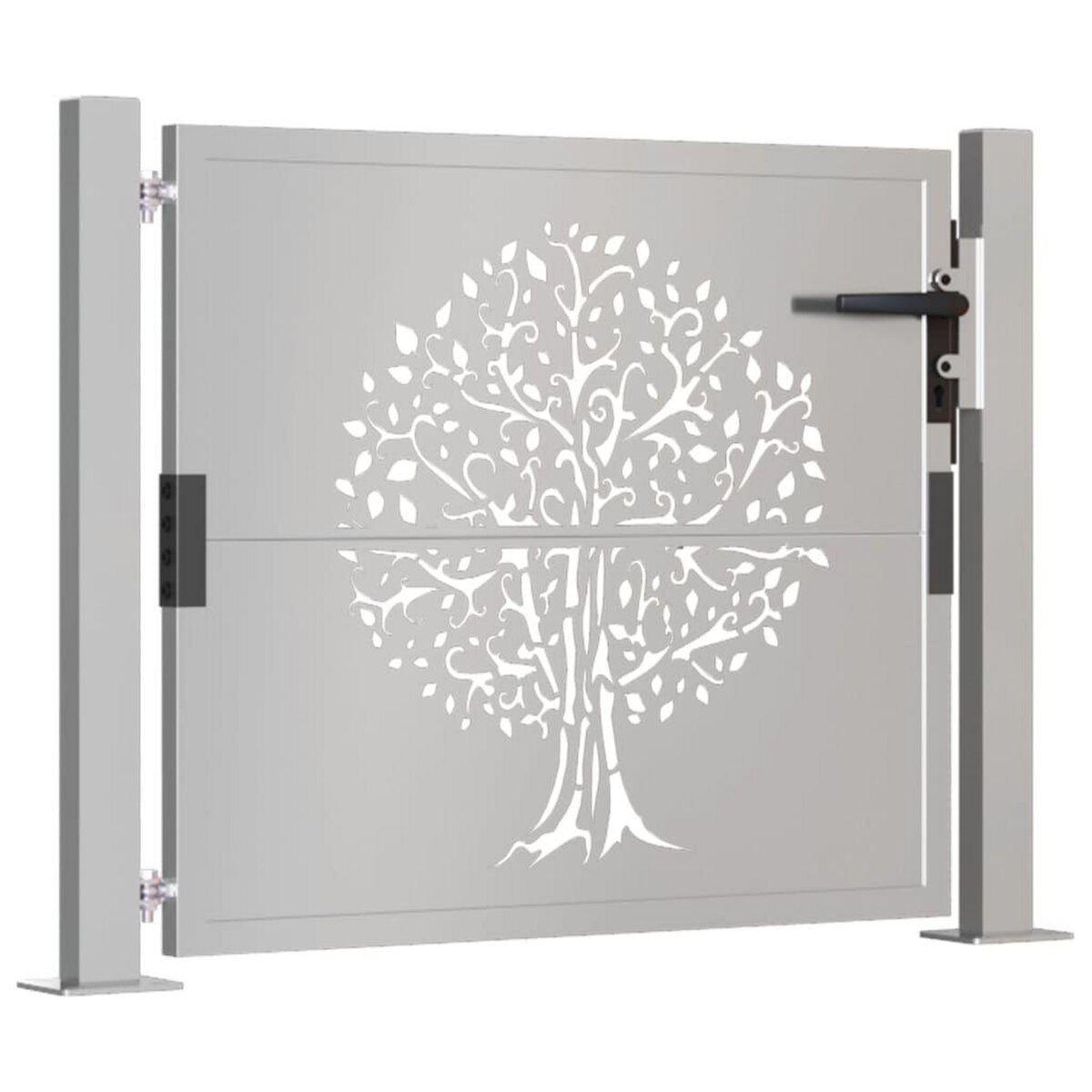 VIDAXL Portail de jardin 105x80 cm acier corten conception de l'arbre