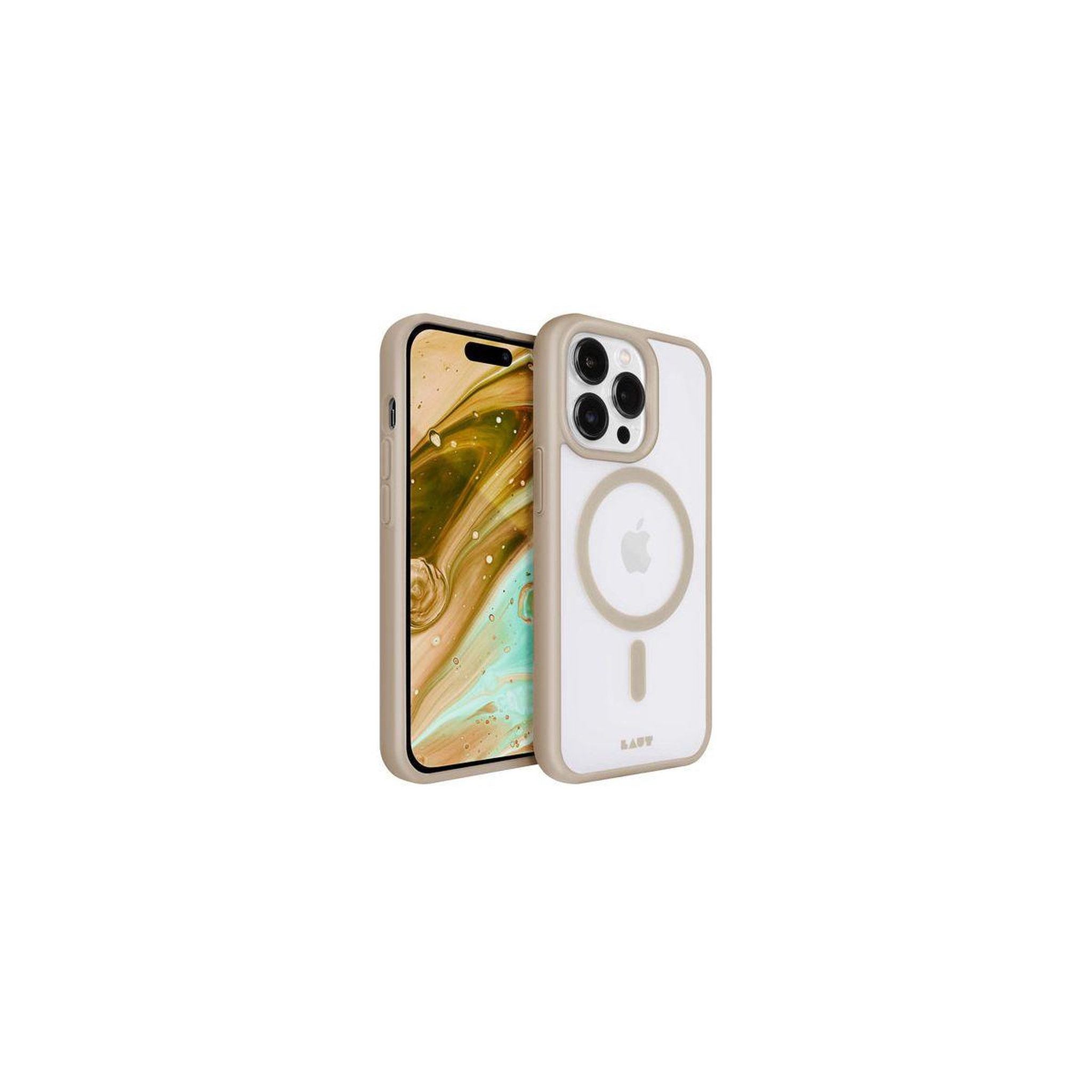 LAUT Coque iPhone 14Pro MagSafe transparent/Sable