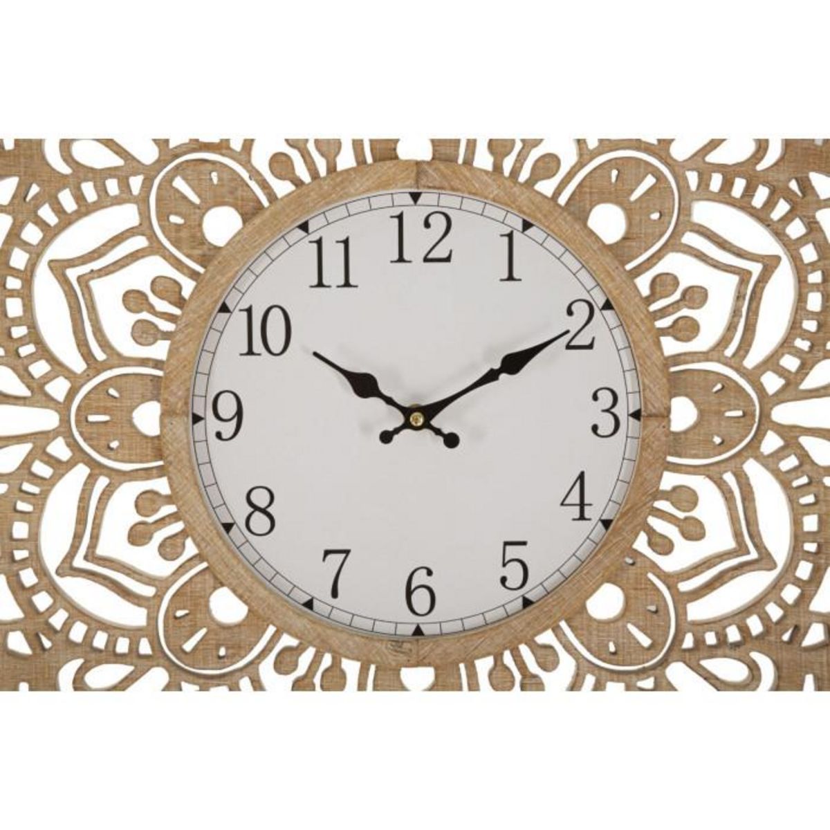 Paris Prix Horloge Murale Sculptée  Carving  60cm Naturel