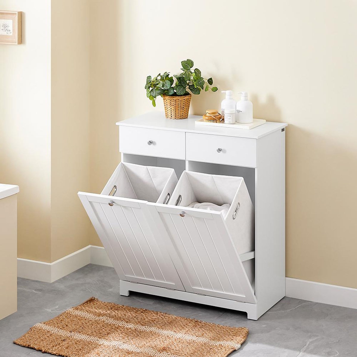 SOBUY SoBuy - Meuble De Buanderie à deux tiroirs - Moderne - BZR33-II