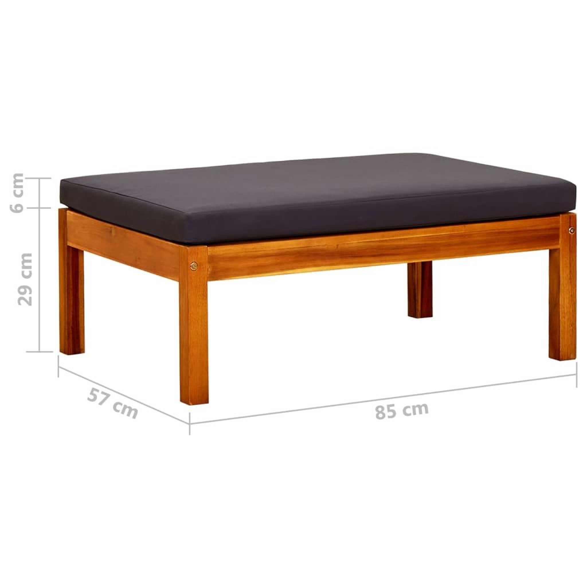 Voir la diapositive 6 : VIDAXL Repose-pieds de jardin lot de 2 Bois d'acacia massif