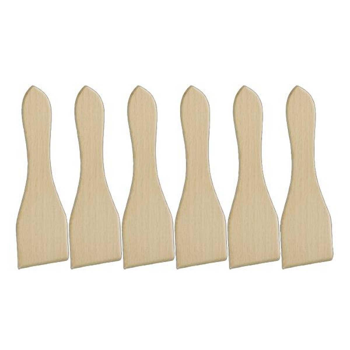 Metaltex Lot de 6 spatules à raclette en bois - 589703