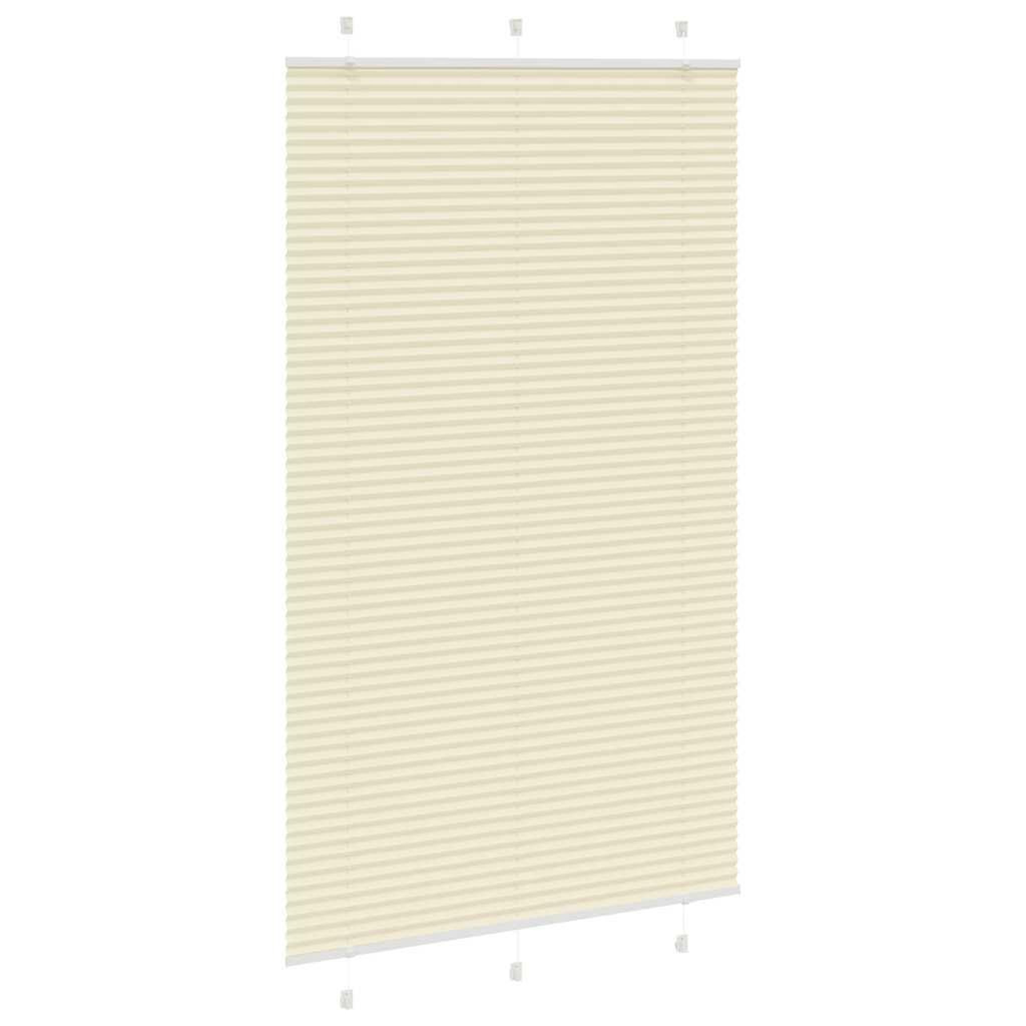 Voir la diapositive 3 : VIDAXL Store plisse creme 120x200cm largeur du tissu 119,4cm polyester