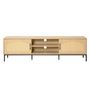 Voir la diapositive 3 : BEST MOBILIER Nagato - meuble tv - cannage et effet bois - 180 cm