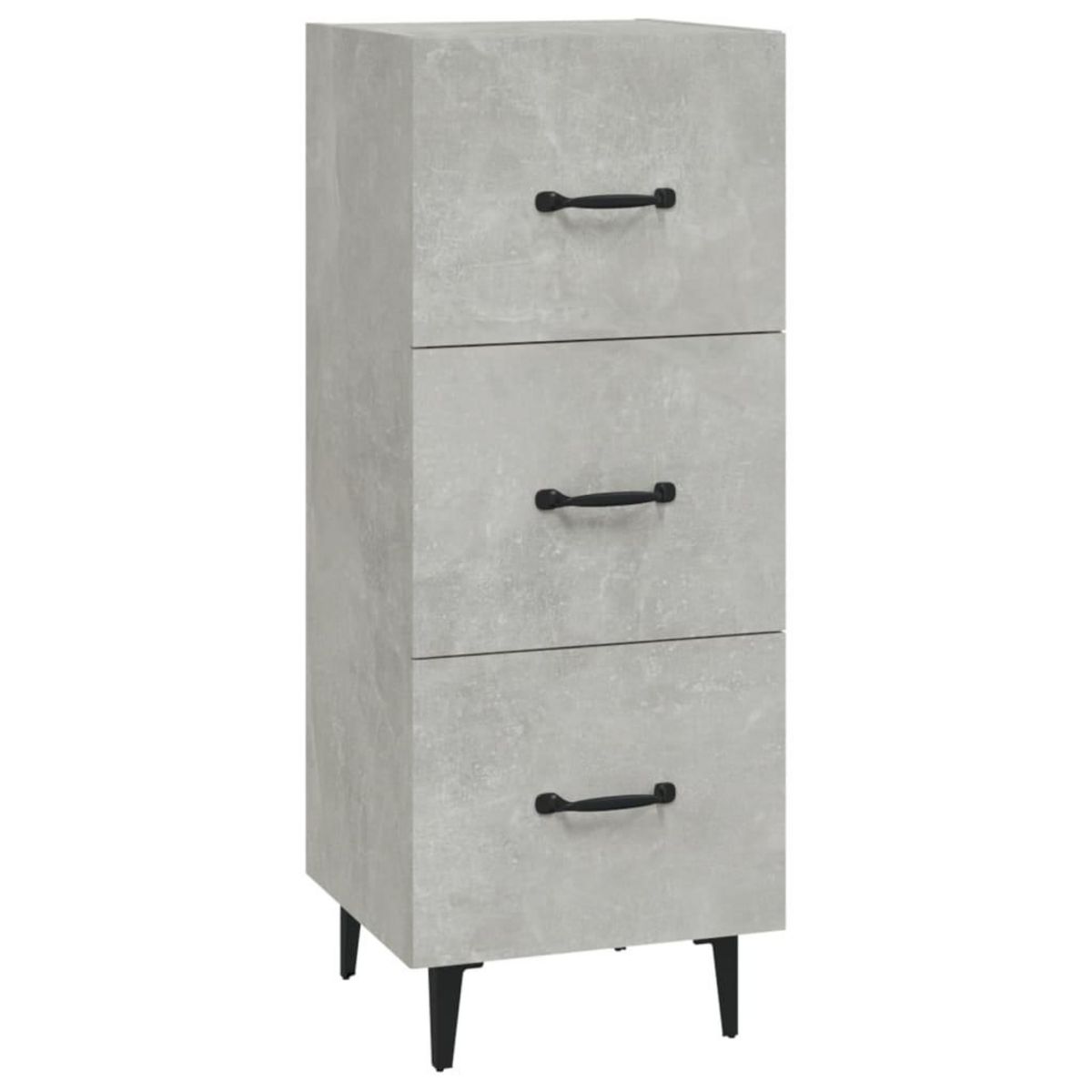 VIDAXL Buffet Gris beton 34,5x34x90 cm Bois d'ingenierie