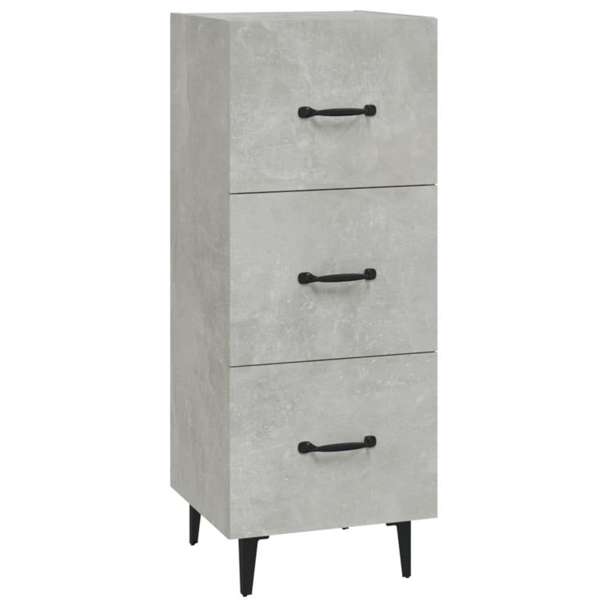 VIDAXL Buffet Gris beton 34,5x34x90 cm Bois d'ingenierie