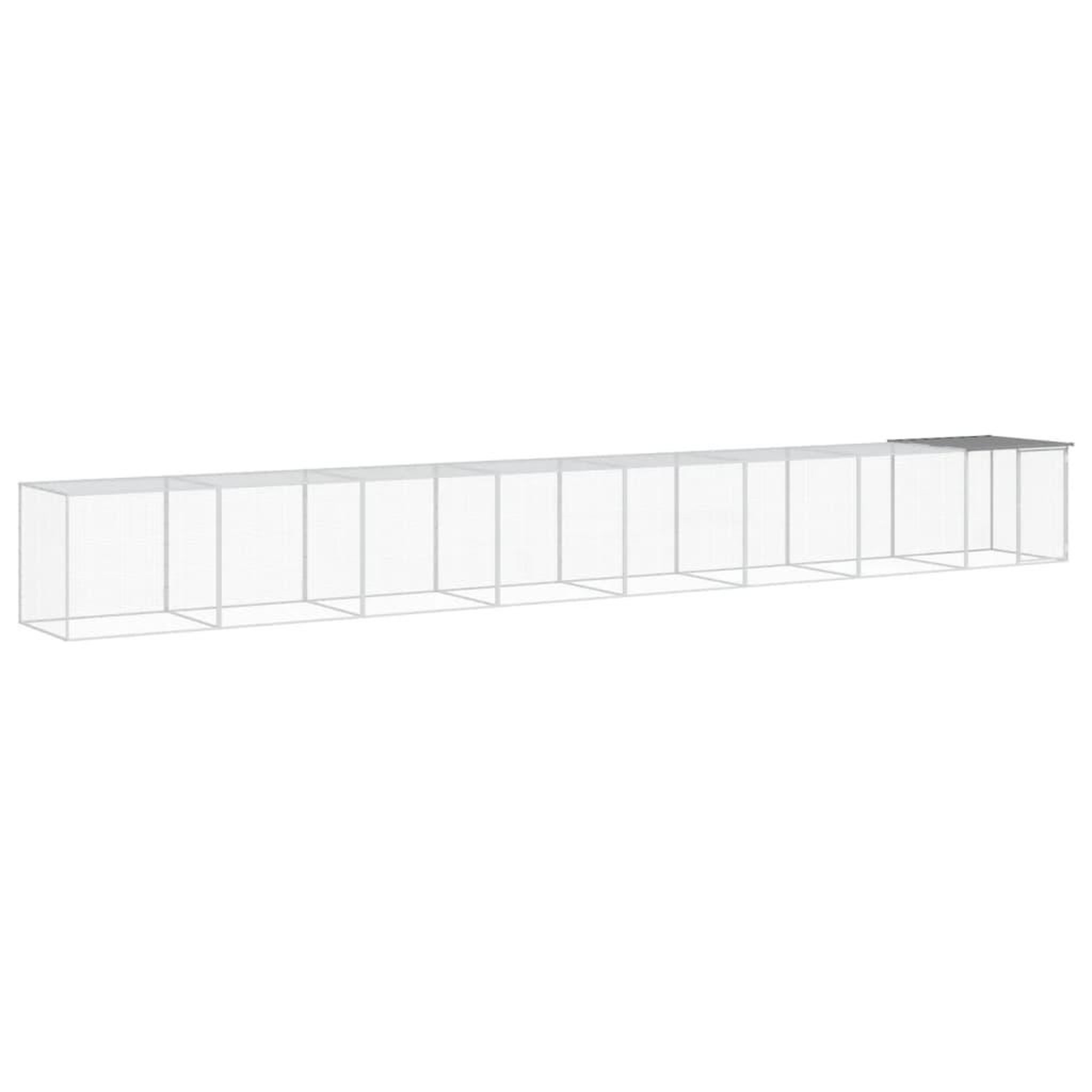 Voir la diapositive 2 : VIDAXL Poulailler avec toit gris clair 803x98x90 cm acier galvanise