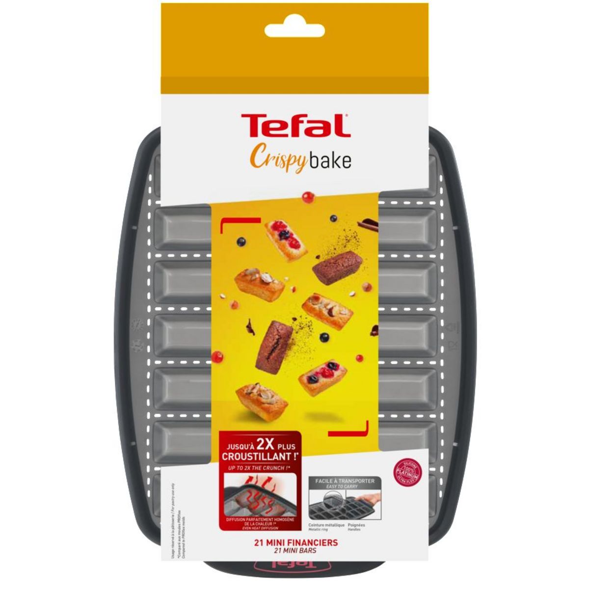 TEFAL Moule 21 mini financiers CRISPY BAKE silicone