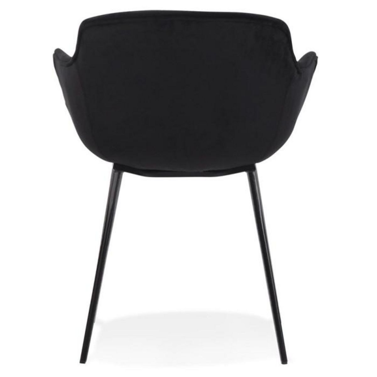 Paris Prix Fauteuil Design en Velours  Javier  80cm Noir
