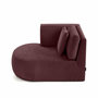 Voir la diapositive 1 : LISA DESIGN Santorini - module d'assise méridienne gauche - en tissu texturé