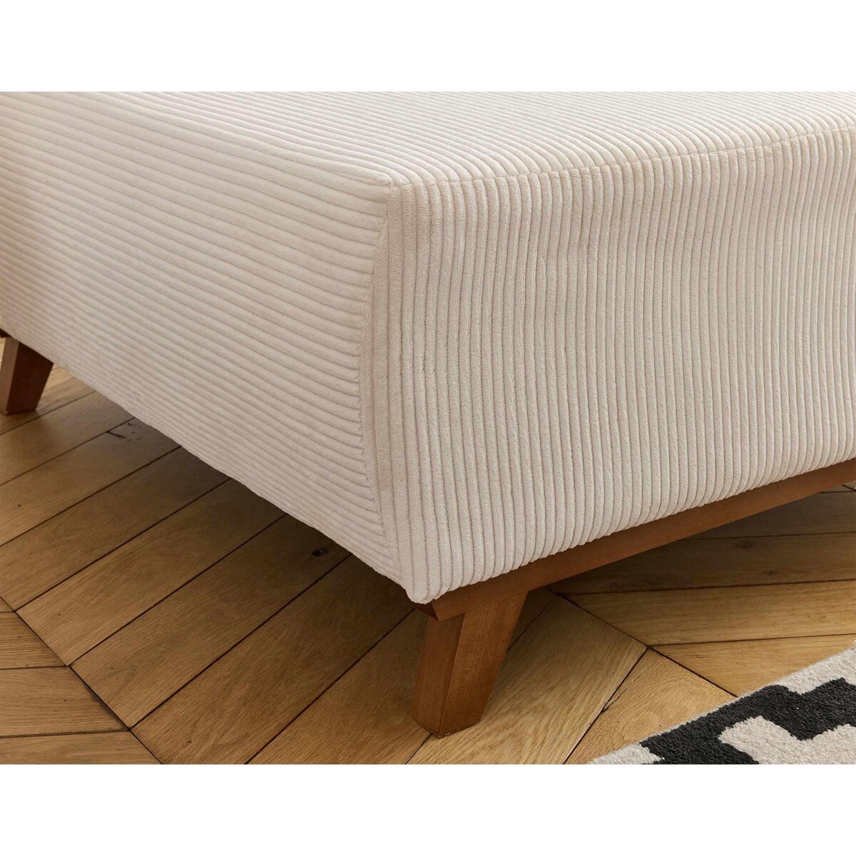 BEST MOBILIER Cristal - pouf modulable - 95 cm - en velours côtelé