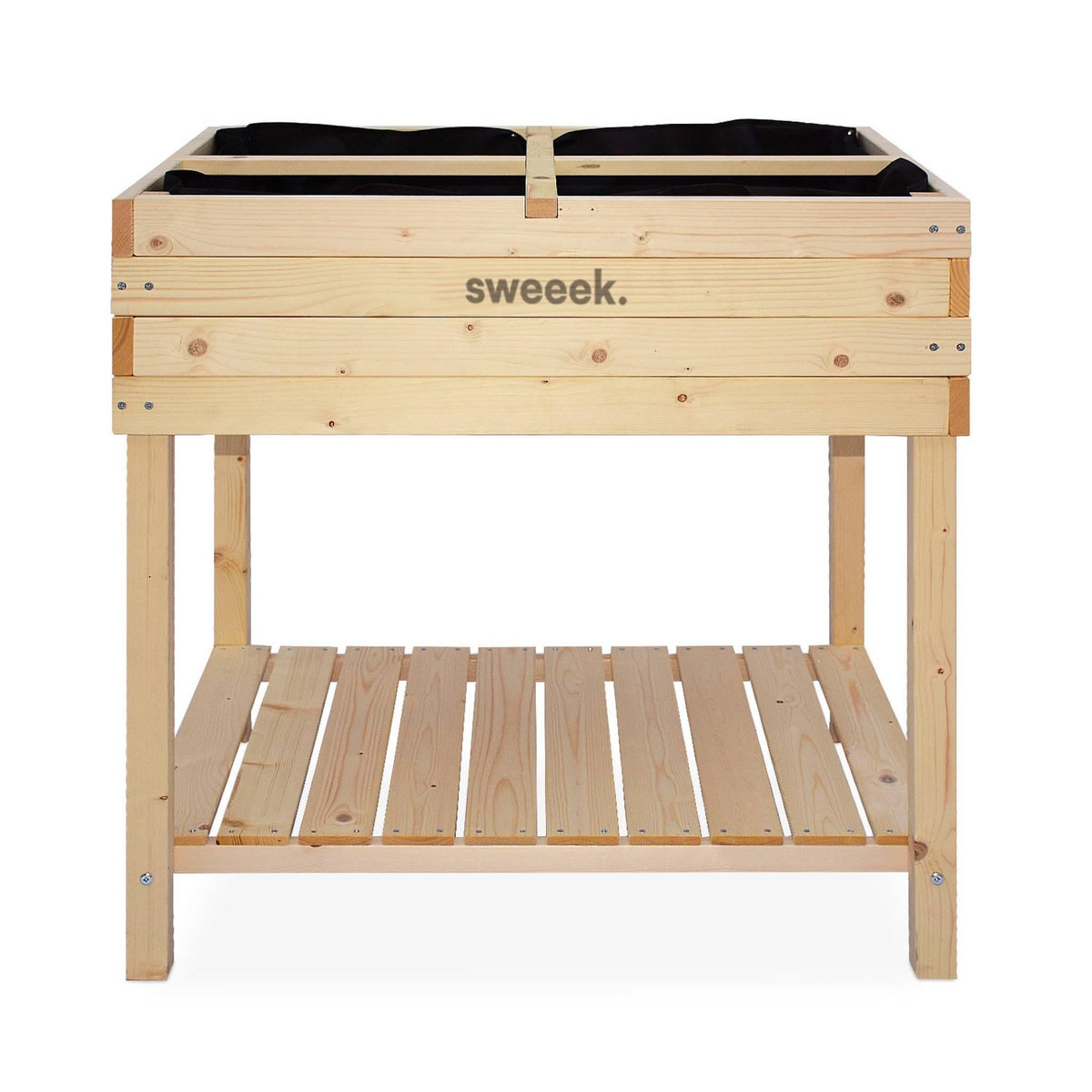 SWEEEK Carré potager sur pieds 80x60.  Anémone -  potager en épicéa finlandais