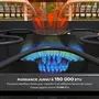 OUTSUNNY Réchaud à gaz portable 2 brûleurs 150 000 BTU/h métal noir