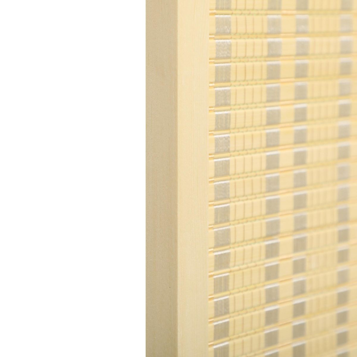 HOMCOM Paravent intérieur séparateur de pièce pliable 4 panneaux dim. 180L x 180H cm bois pin bambou coton